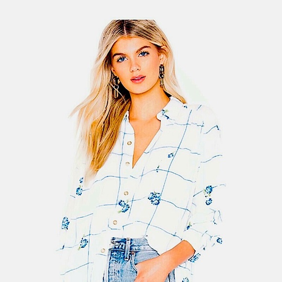 Free People Button Down Window of My Heart Top - Picture 10 of 10